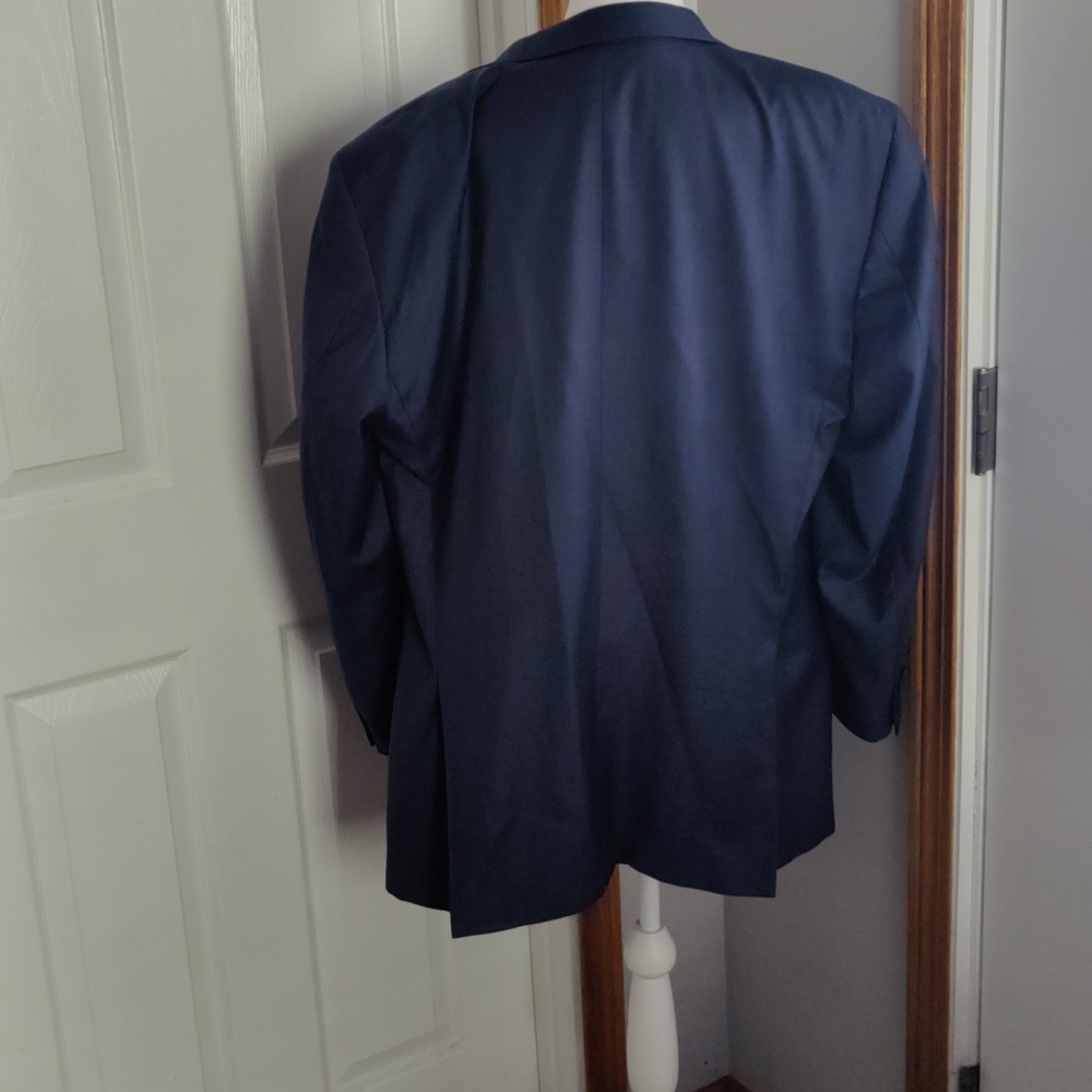 Vintage Peter Millar Blazer Made In Canada Size 46T 100%wool Navy Blue - Picture 4 of 9